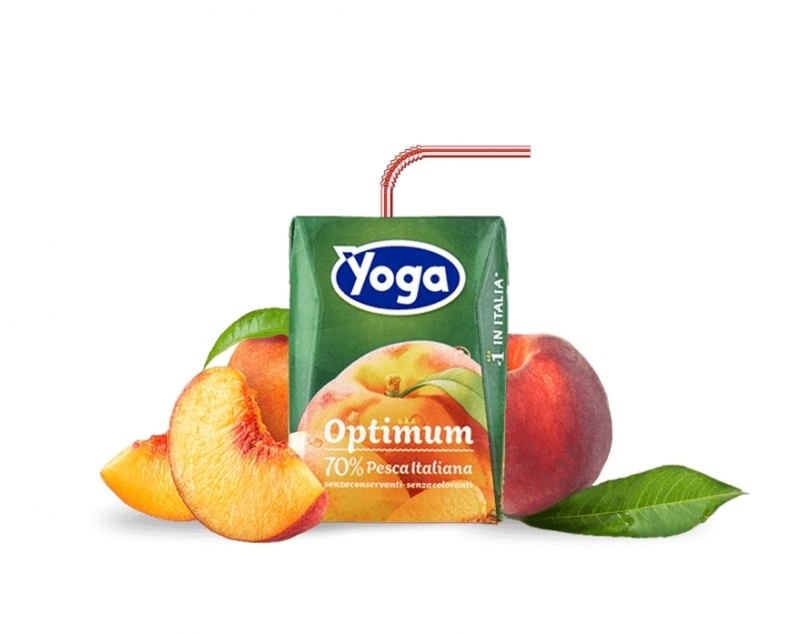 6 brik Succhi Yoga Pesca Optimum 200 ml