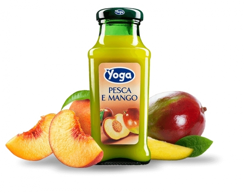 4 bottiglie Succhi Yoga Classic Pesca e Mango