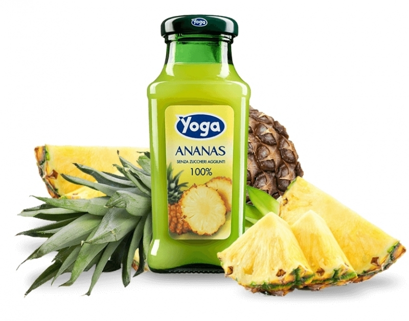 4 bottiglie Succhi Yoga Classic Ananas 100