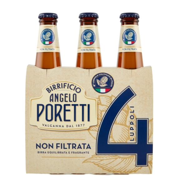 3 bottiglie 33 cl 4 luppoli NON FILTRATA Angelo P