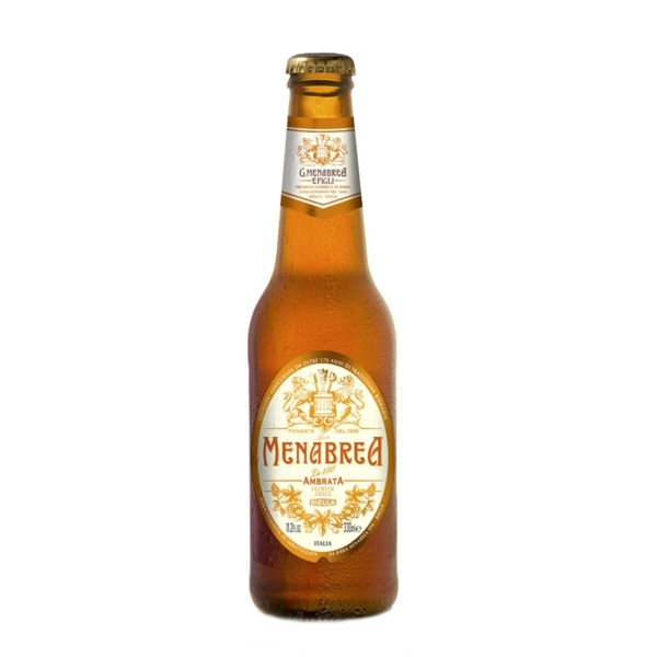 6 bottiglie da 33 cl Birra Menabrea Ambrata