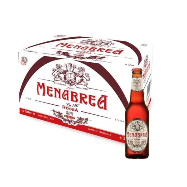 24 bottiglie da 33 cl Birra Menabrea Doppio Malto