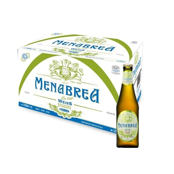 24 bottiglie da 33 cl Birra Menabrea Weiss