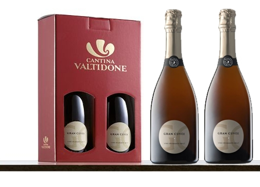 Confezione 2 bottiglie Gran Cuvee Spumante Brut