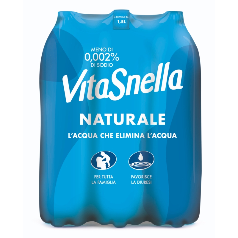 6 bottiglie Acqua Vitasnella 15 L Pet