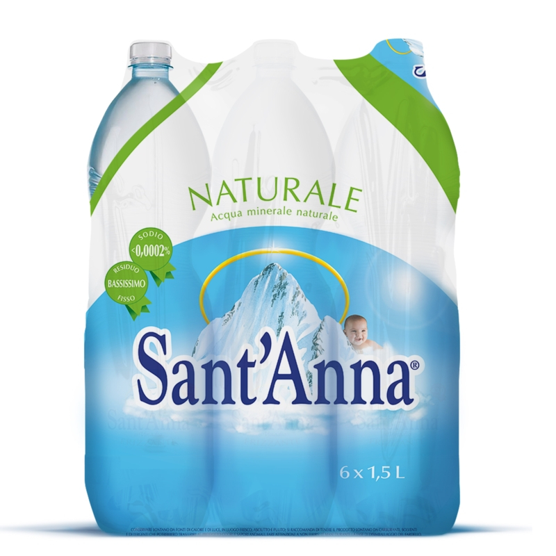 6 bottiglie Acqua SantAnna 15 L Pet