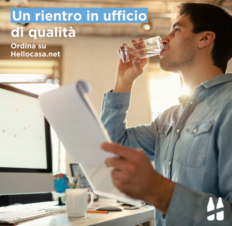 Desideri acqua in vetro anche al lavoro