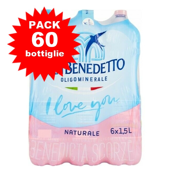 10 x 6 bottiglie Acqua San Benedetto 15 L Pet �