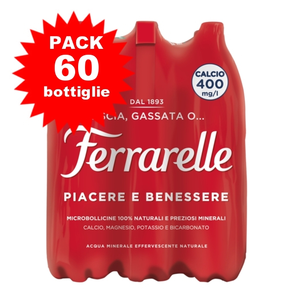 10 x 6 bottiglie Acqua Ferrarelle 15 L Pet € 