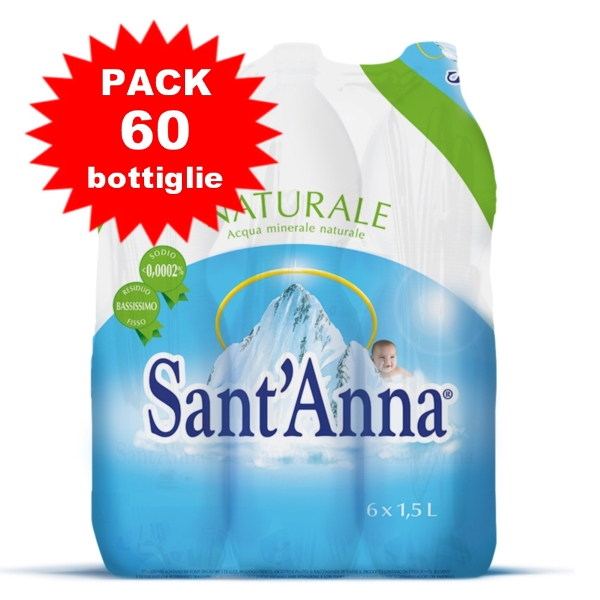 10 x 6 bottiglie Acqua SantAnna 15 L Pet € 4