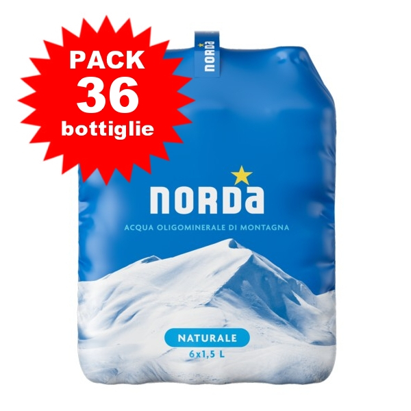 6 x 6 bottiglie Acqua Norda Daggio 15 L Pet €