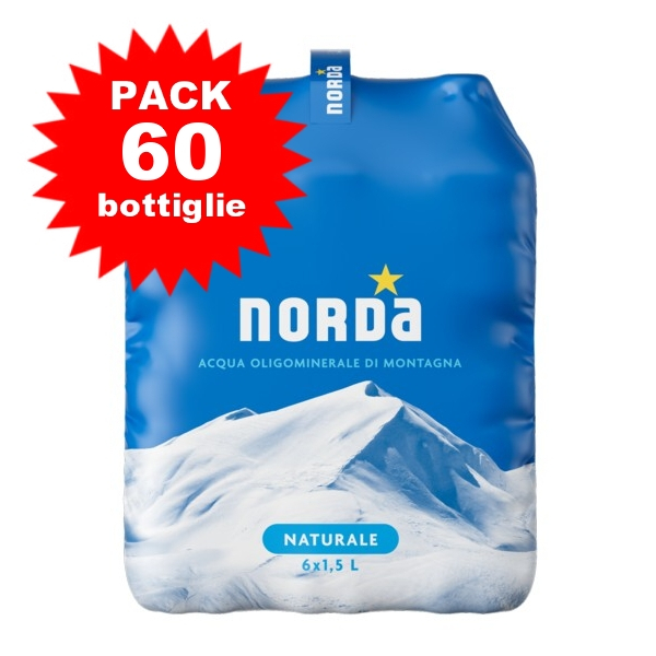 10 x 6 bottiglie Acqua Norda Daggio 15 L Pet 