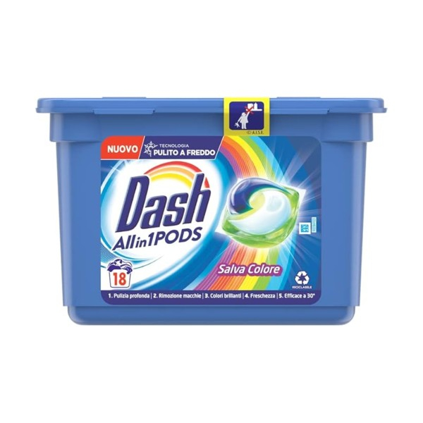 Dash Pods 3in1 18 dosi Salva Colore
