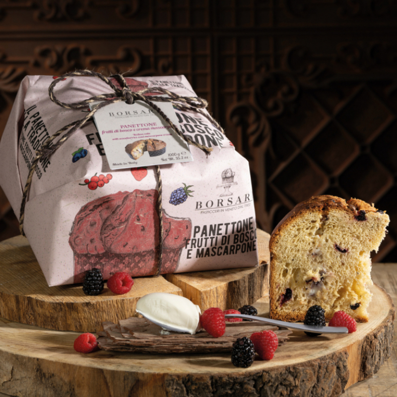 Panettone frutti di bosco con Crema di Mascarpone 