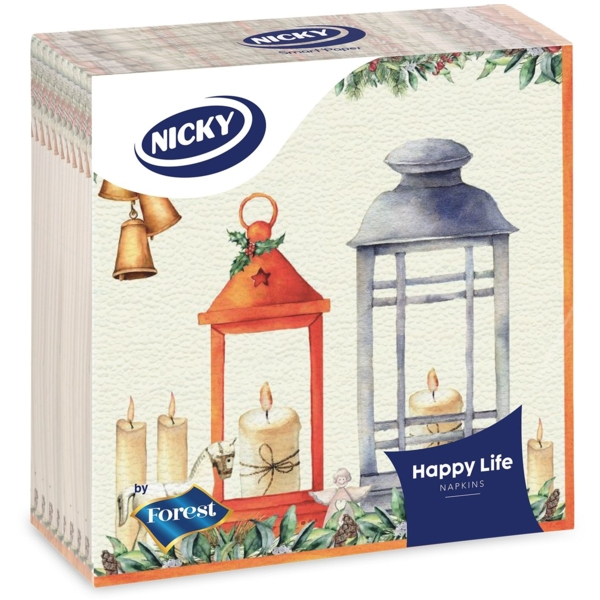 NICKY TOVAGLIOLI NATALE DECORATI 33X33 CM 40 PZ