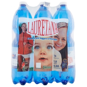 6 bottiglie Acqua Lauretana 15 L Pet