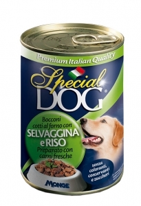 Special dog bocconi selvaggina e riso