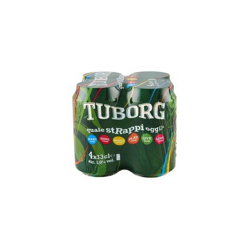  4 lattine da 33 cl Tuborg Beer