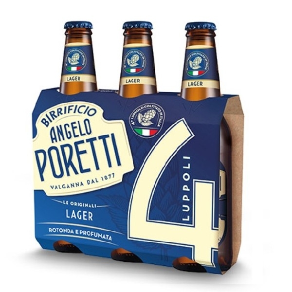 3 bottiglie 33 cl 4 luppoli LAGER Angelo Poretti